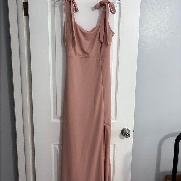 Birdy Grey Dresses & Skirts - Birdy Grey Dusty Pink Maxi Dress with Bow Straps